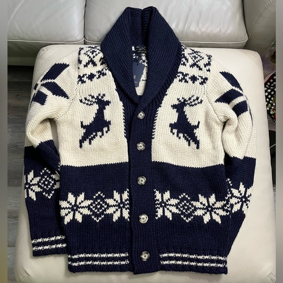 NWT - Lorenzo Magni Men's Wool Alpaca Blended Cardigan - Made in Italy - Size M - Picture 2 of 8